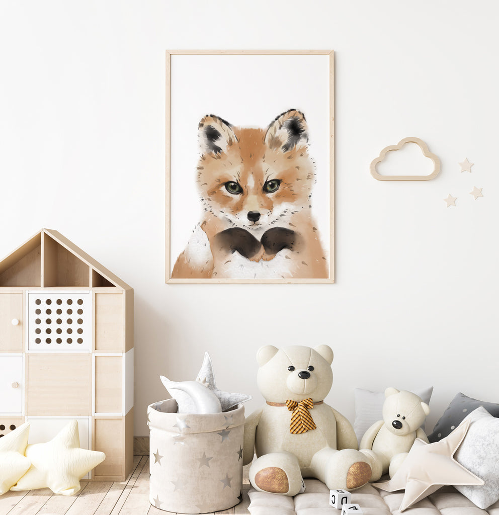 Kinderzimmer Wandbild Fuchs