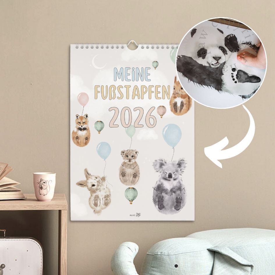Kinder fussabdruckset kalender
