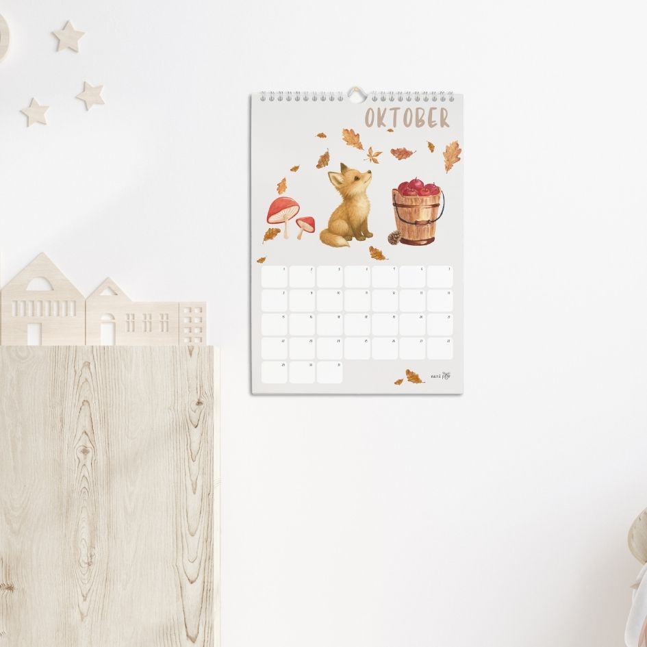 Kinderkalender Dauerkalender Oktober