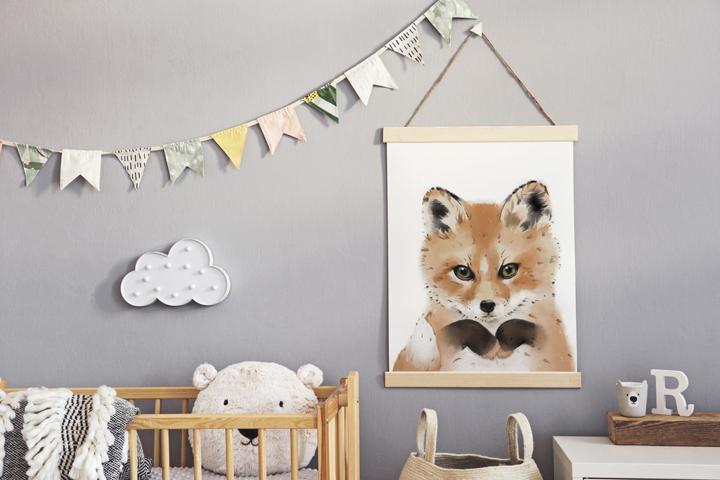 Kinderzimmer Wandbild Fuchs