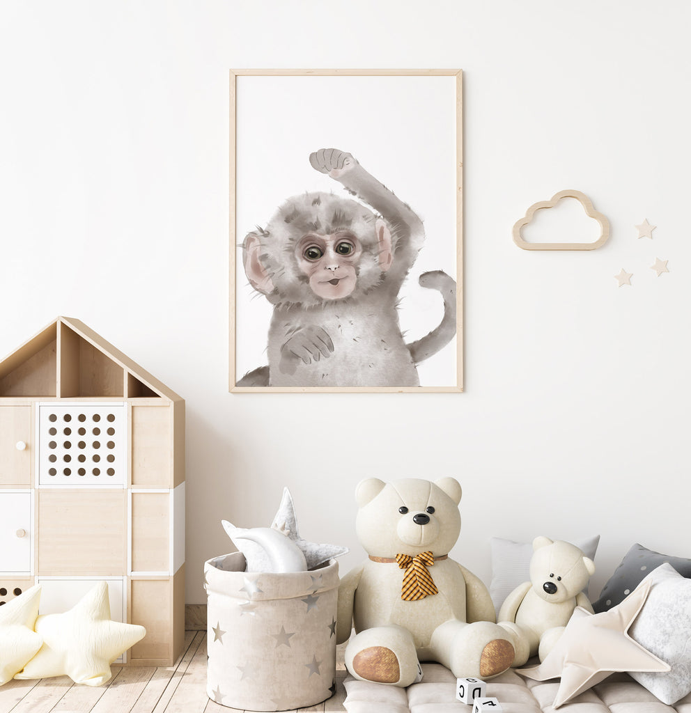 Äffchenbaby Wandbild