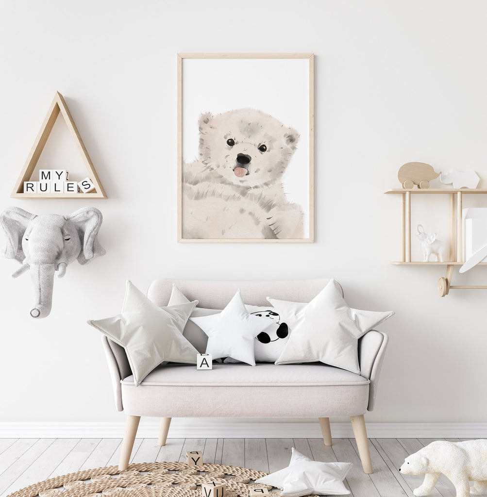 Eisbärmotiv für Babyzimmer